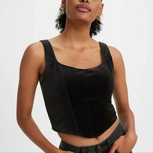 Levi's Lennox Corset Top - black cropped